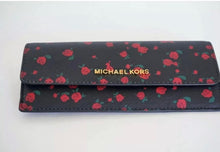 Load image into Gallery viewer, Micheal Kors Jet Set Black and Red Wallet
