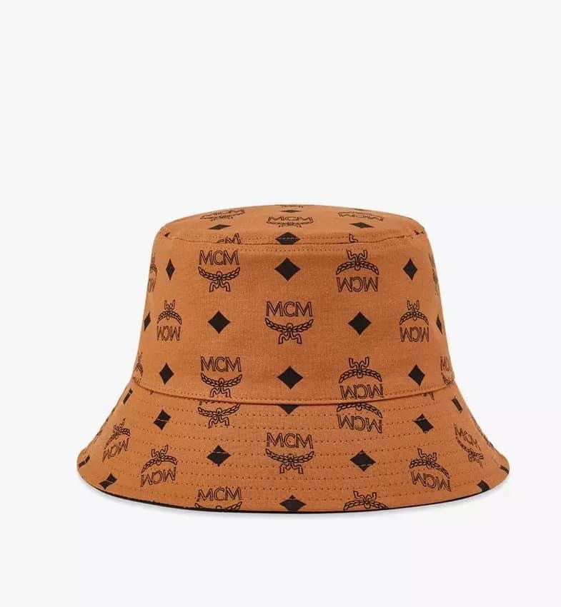 Faux Leather Monogrammed Bucket Hat