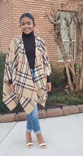 Load image into Gallery viewer, Berry Plaid Poncho
