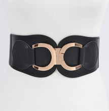 Load image into Gallery viewer, Faux Leather Wide Elastic Belt
